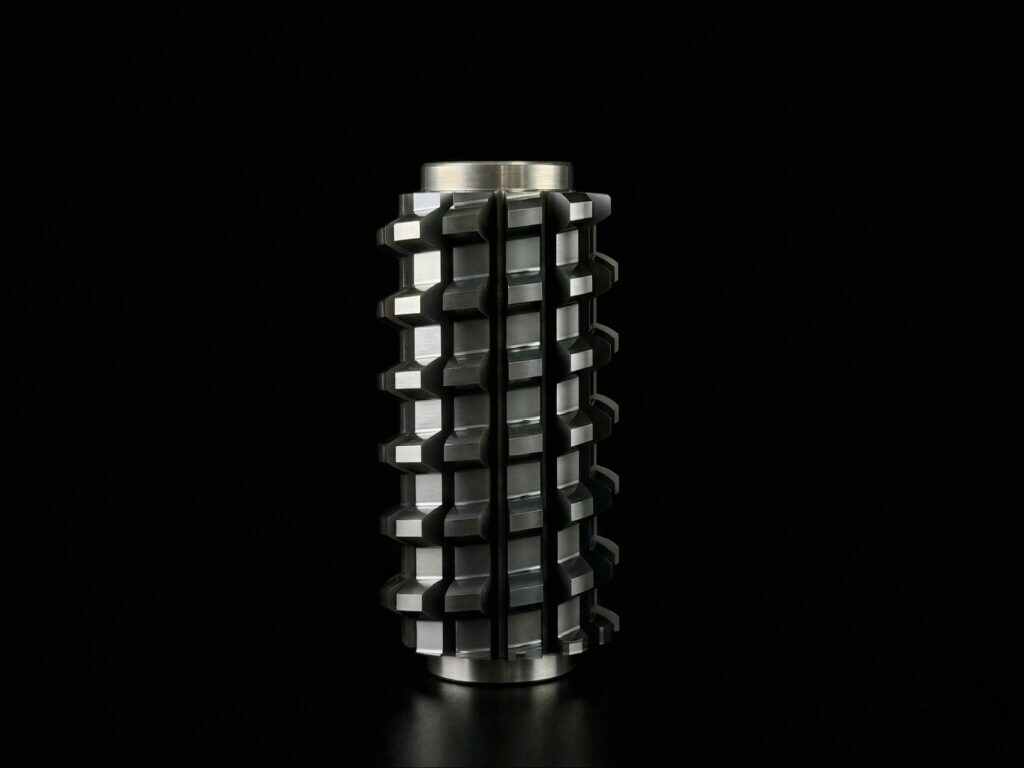 Nobeve K-Series solid carbide gear hob with BALINIT ALCRONA PRO coating for defense-grade gear production
