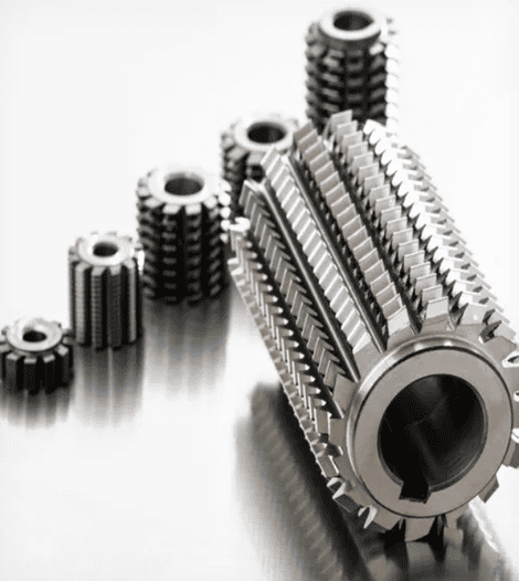 Technical blueprints of Nobeve custom gear cutting tool profiles, illustrating precise tooth geometry, pressure angles, and protuberance designs