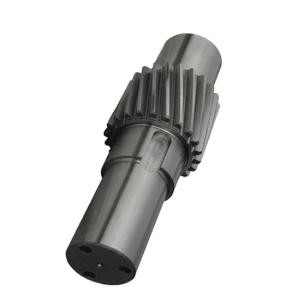 High-speed pinion gear for medical bone drills, machined from 17-4PH stainless steel using Nobeve K-Series coated hobs to prevent built-up edge