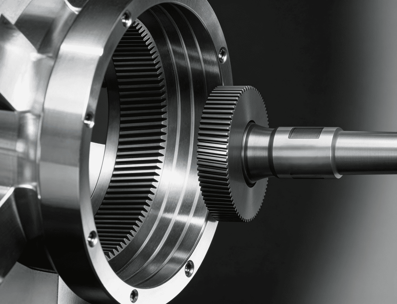 Nobeve power skiving cutter machining an internal gear profile under wet cooling conditions on a CNC machine