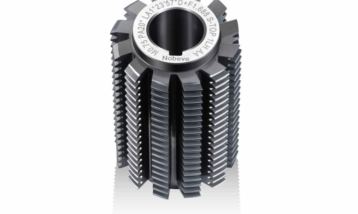 Nobeve K-Series gear hob on a CNC hobbing machine — regular inspection prevents premature tool failure